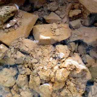 unprocessed clay