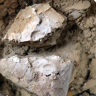unprocessed clay